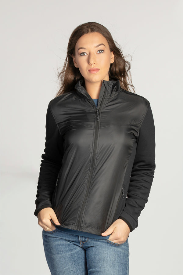 Veste corporative pour les équipes, employés, entreprises. Éco-responsable avec tissu recyclé noir pour homme allant jusqu'à Taille Plus.