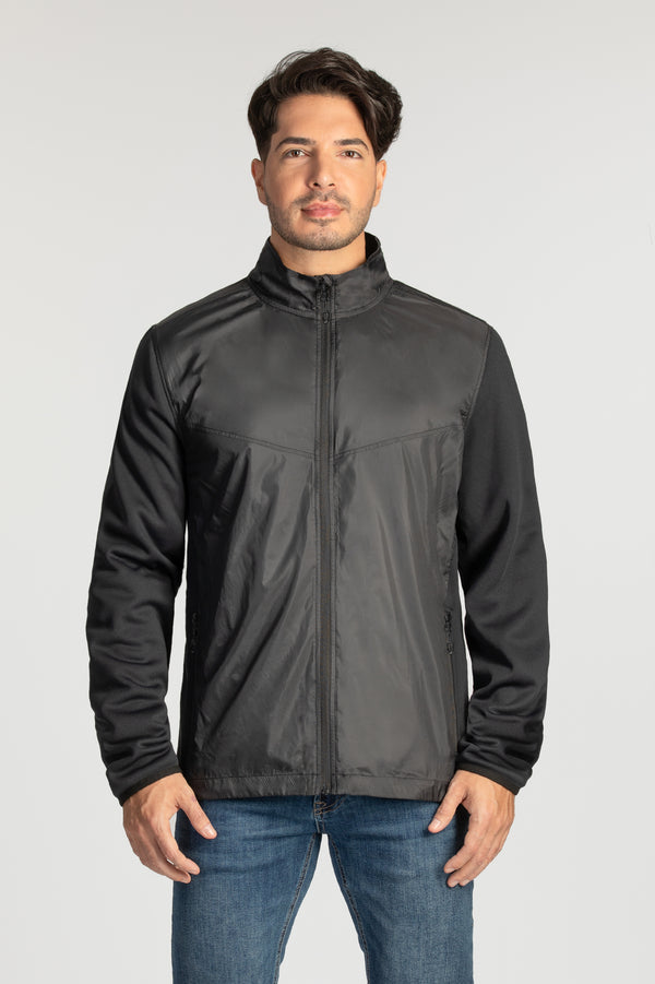 Veste corporative pour les équipes, employés, entreprises. Éco-responsable avec tissu recyclé noir pour homme allant jusqu'à Taille Plus.